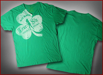 Men's Wicked Stout Kelly Green V-Neck Tee